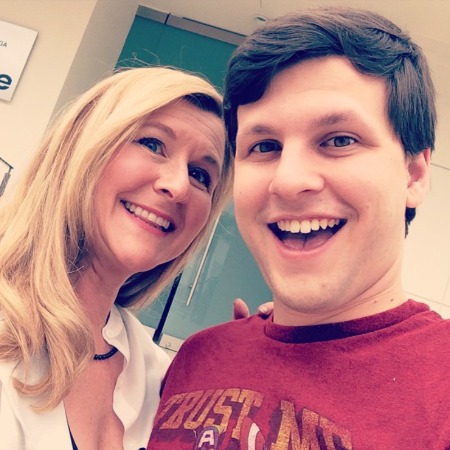 Dyllan Christopher with his mother.